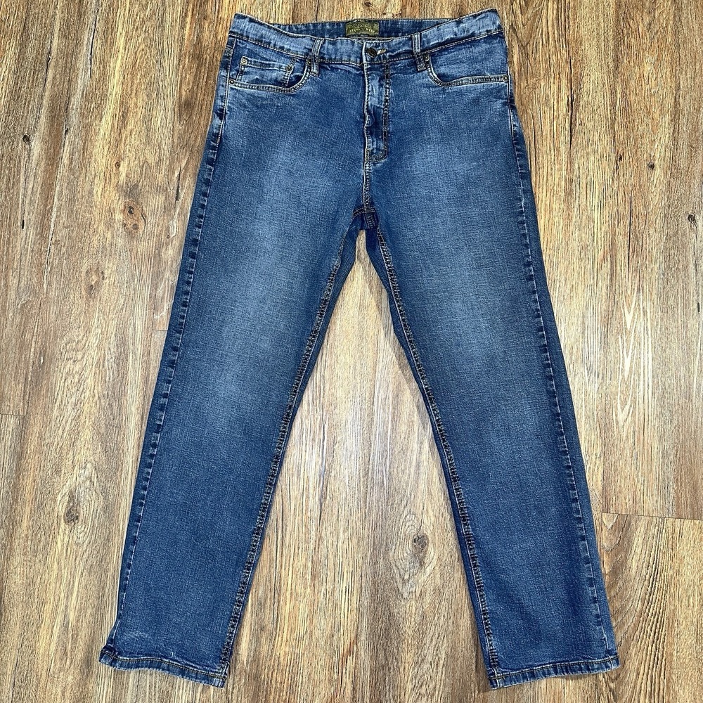 Urban Star Jeans Mens Tag 36x32 Measures 37x31 Straight Leg Stretch Blue Denim